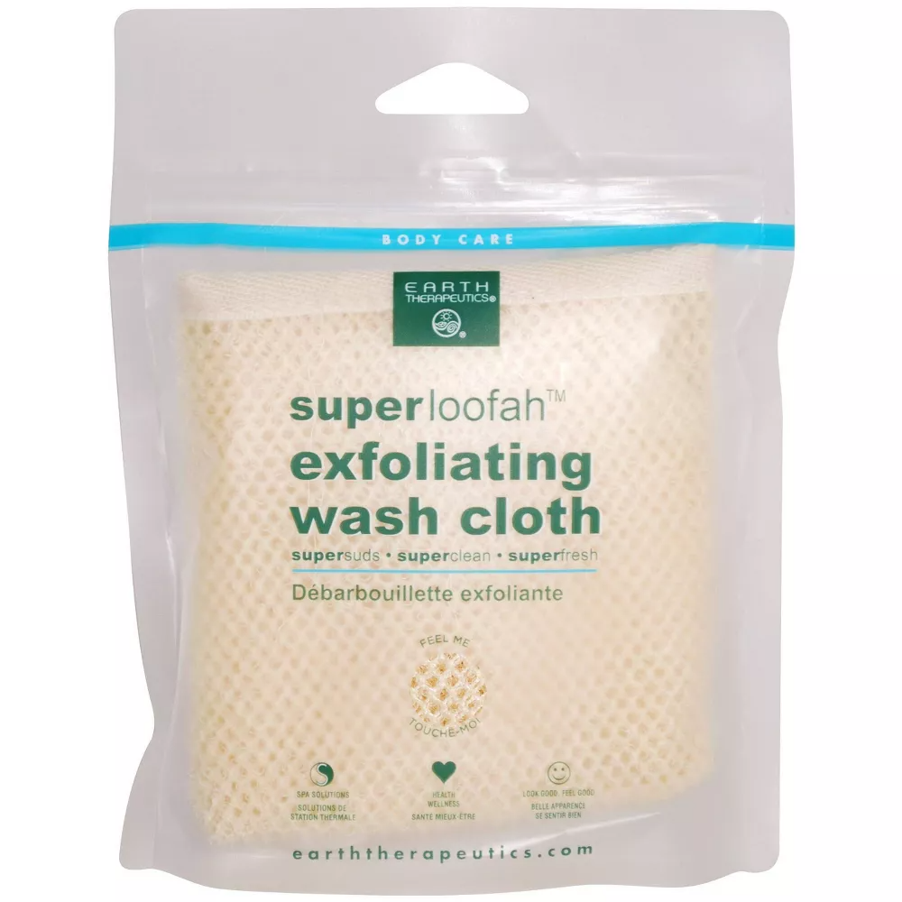 Earth Therapeutics Superloofah Exfoliating Wash Cloth, 1 Ea